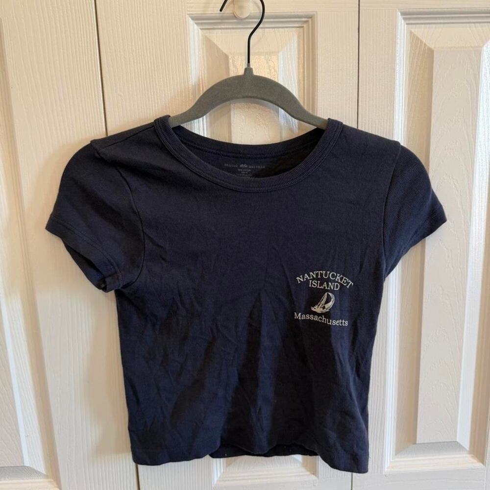 Brandy Melville Nantucket Island Cotton Crop Top
